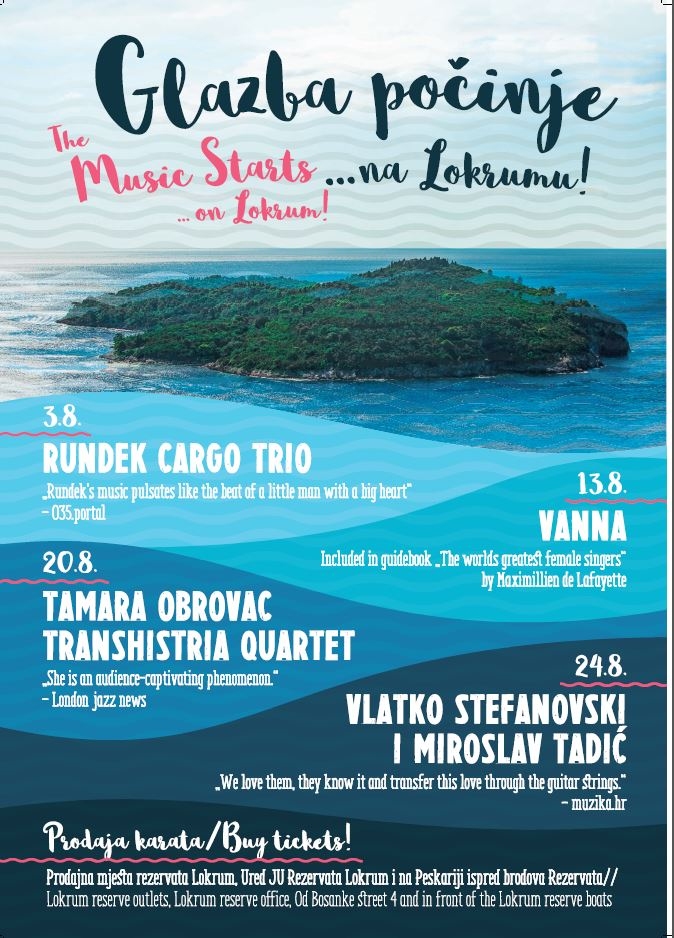 Glazba počinje na Lokrumu-Rundek Cargo Trio